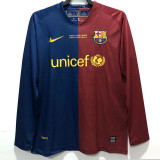 2008-2009 BAR Home Retro Long Sleeve Soccer Jersey (长袖)(UCL版暗色有决赛字)