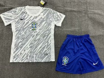 2024-25 Brazil GoalKeeper Kids Soccer Jersey