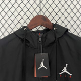 2024 New Jordan Black Red Windbreaker