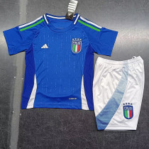2024-25 Italy Home Kids Soccer Jersey