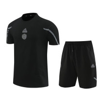 2024-25 Man Utd Black Training Short Suit (100%Cotton)纯棉