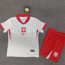 2024-25 Poland Home Kids Soccer Jersey