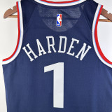 2024-25 Clippers HARDEN #1 Navy Blue Away Top Quality Hot Pressing NBA Jersey