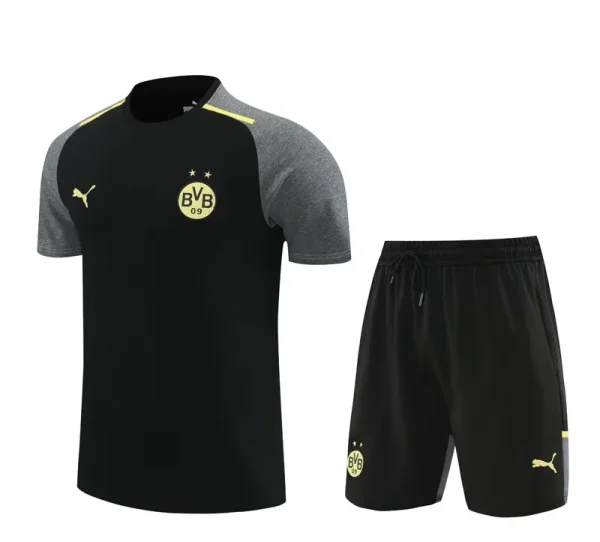 2024-25 Dortmund Black Training Short Suit (High Quality)纯棉纱