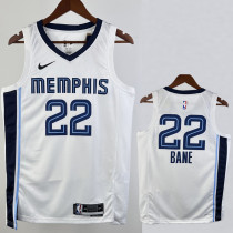 2022-23 Grizzlies BANE #22 White City Edition Home Top Quality Hot Pressing NBA Jersey