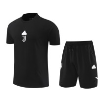 2024-25 JUV Black Training Short Suit (100%Cotton)纯棉