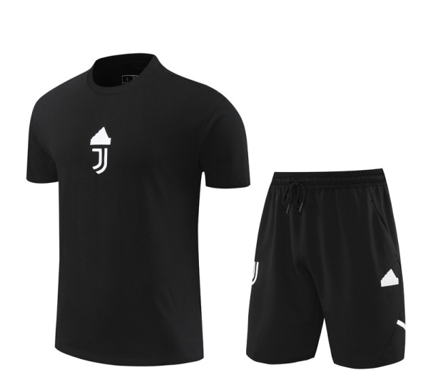 2024-25 JUV Black Training Short Suit (High Quality)纯棉纱