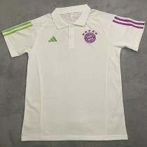 2023-24 Bayern White Polo Short Sleeve