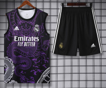 2024-25 RMA Purple Tank top and shorts suit #龙