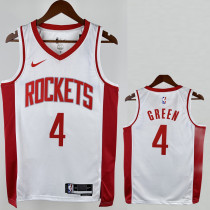 2022-23 ROCKETS GREEN #4 White City Edition Home Top Quality Hot Pressing NBA Jersey