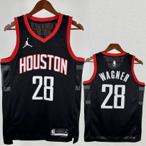 2023-24 Rockets WAGNER #28 Black Top Quality Hot Pressing NBA Jersey (Trapeze Edition)飞人版