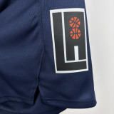 2023-24 Clippers Royal Blue City Edition Top Quality NBA Pants