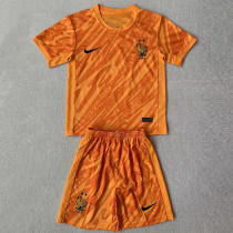 2024-25 France Orange GoalKeeper Kids Soccer Jersey