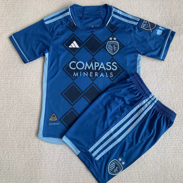 2024-25 Sporting Kansas City Away Kids Soccer Jersey (带章)