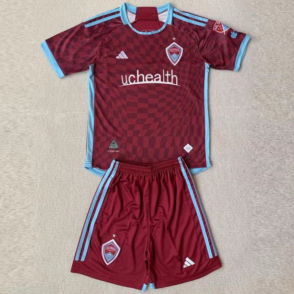 2024-25 Colorado Rapids Home Kids Soccer Jersey (带章)