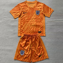 2024-25 England Orange GoalKeeper Kids Soccer Jersey