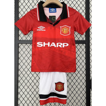 1994-1996 Man Utd Home Kids Retro Soccer Jersey