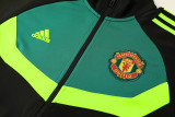 2024-25 Man Utd Black Green Jacket Tracksuit #03