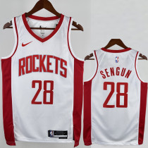 2022-23 ROCKETS SWNGUN #28 White City Edition Home Top Quality Hot Pressing NBA Jersey