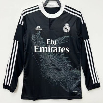 2014-2015 RMA Away Black Long Sleeve Retro Soccer Jersey (长袖)