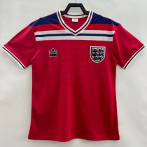 1980 England Away Red Retro Soccer Jersey
