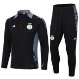 2024-25 Algeria Black Half Pull Tracksuit (半拉链)