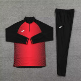 2024 JOM Red Black Half Pull Tracksuit #811(半拉链)