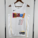 2022-23 HEAT JAQUEZ JR. #11 White City Edition Top Quality Hot Pressing NBA Jersey