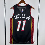 2022-23 HEAT JAQUEZ JR. #11 Black Top Quality Hot Pressing NBA Jersey (V领）