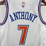 2018-19 KNICKS ANTHONY #7 White Top Quality Hot Pressing NBA Jersey