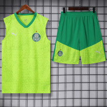 2024-25 Palmeiras Fluorescent green Tank top and shorts suit