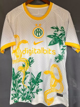 2024 INT White Yellow Special Edition Fans Soccer Jersey
