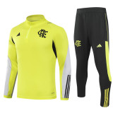 2024-25 Flamengo Yellow Half Pull Tracksuit (半拉链)