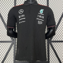 2024 F1 Mercedes Black Polo Racing Suit (有领)
