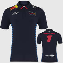 2024 F1 Red Bull #1 Polo Royal Blue Racing Suit (有领)