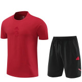 2024-25 Bayern Red Training Short Suit (High Quality)纯棉纱