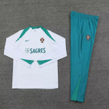 2024-25 Portugal White Half Pull Tracksuit (半拉链)