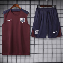 2024-25 England Red Tank top and shorts suit