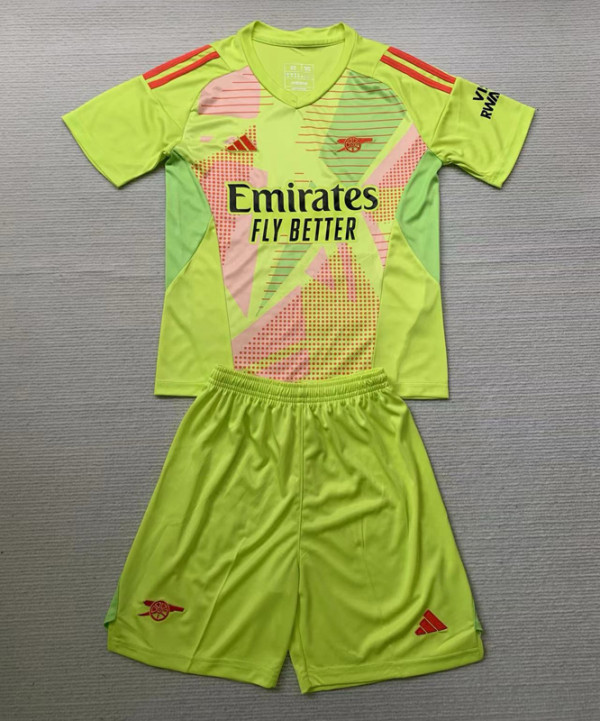 2024-25 ARS Fluorescent Yellow GoalKeeper Kids Soccer Jersey