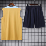 2024-25 France Yellow Tank top and shorts suit