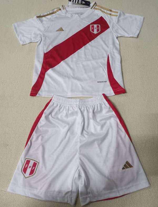 2024-25 Peru Home Kids Soccer Jersey