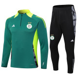 2024-25 Algeria Dark green Half Pull Tracksuit (半拉链)