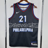 2020-21 76ERS EMBIID #21 Black City Edition Top Quality Hot Pressing NBA Jersey