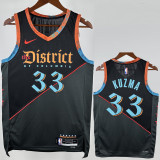 2023-24 Wizards KUZMA #33 Black City Edition Top Quality Hot Pressing NBA Jersey