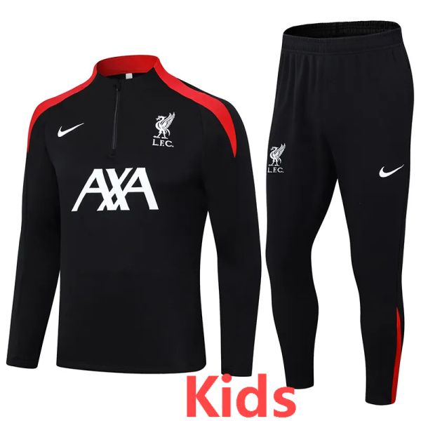 2024-25 LIV Black Kids Half Pull Tracksuit (童装)(半拉链)