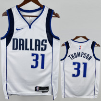 2022-23 Dallas Mavericks THOMPSON #31 White Home Top Quality Hot Pressing NBA Jersey