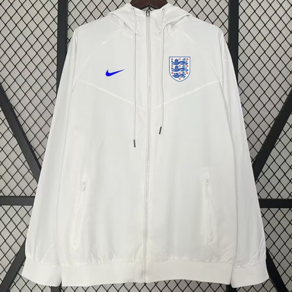 2024-25 England White Windbreaker