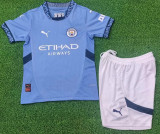 2024-25 Man City Home Kids Player Version Soccer Jersey (球员童装)