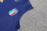 2024-25 Italy Royal blue Tank top and shorts suit