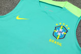 2024-25 Brazil Light Green Tank top and shorts suit